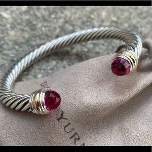 David Yurman Sterling Silver 14k Gold 7mm Bracelet